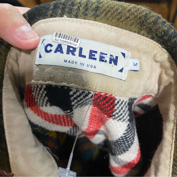 Carleen Admore Plaid Wool Jacket Patchwork Medium Shacket - Picture 10 of 10